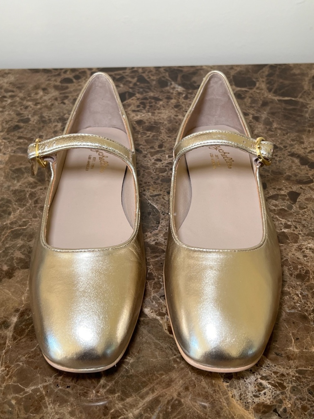 Seychelles Shea Metallic Light Gold Mary Jane Leather Shoe, Size 10, NWT
